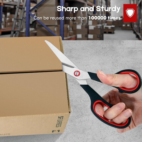 6-Pack All Purpose Scissors Set | Stainless Steel Office & Craft Scissors - Picture 3 of 7